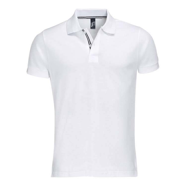 Рубашка поло мужская PATRIOT белая с черным, размер M