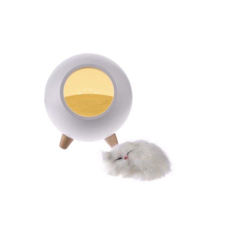 Беспроводная лампа-колонка Right Meow, белая