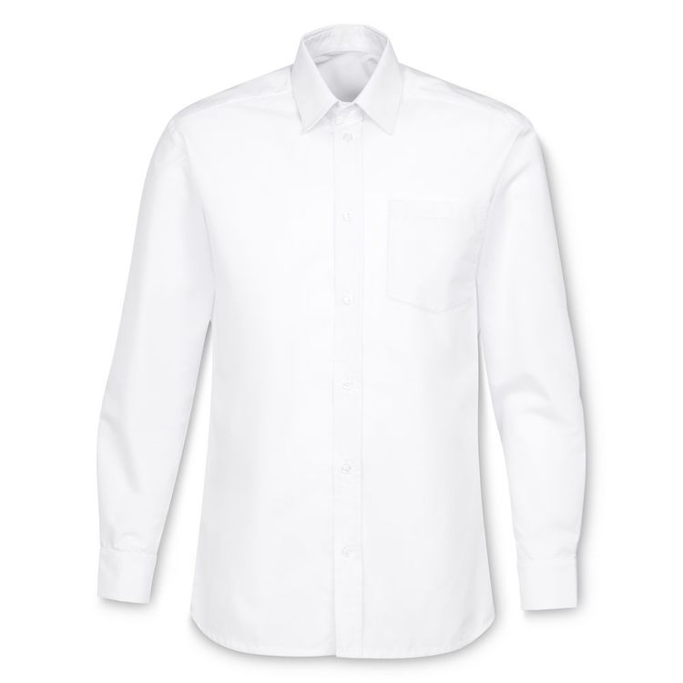 Рубашка мужская с длинным рукавом Collar, белая, размер 54; 176