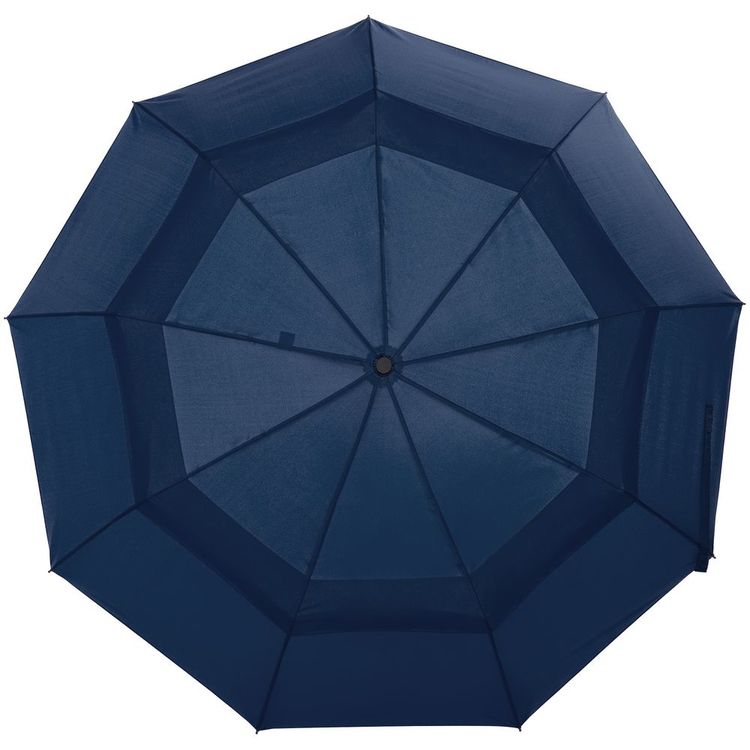 Складной зонт Dome Double с двойным куполом, темно-синий