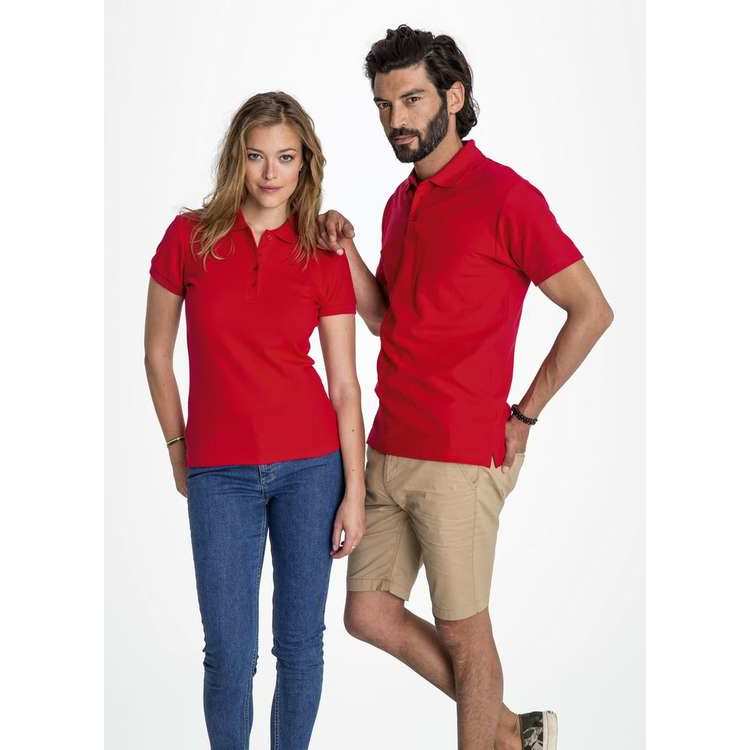 Рубашка поло женская PEOPLE 210 красная, размер L
