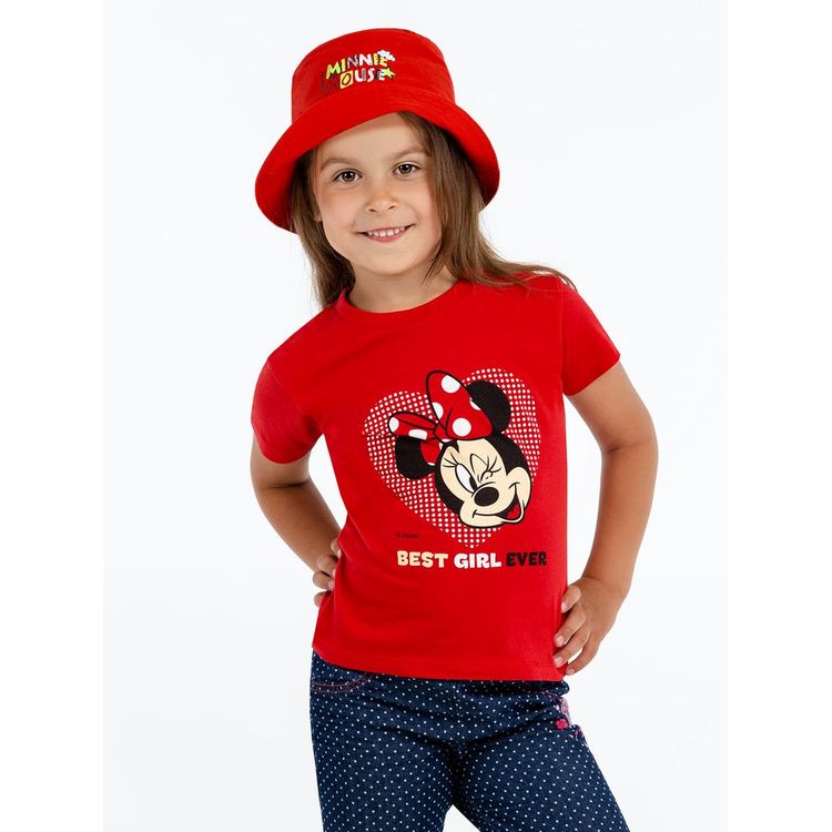 Футболка детская «Минни Маус. Best girl ever», красная, на рост 96-104 см (4 года)