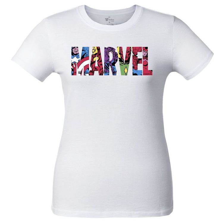 Футболка женская Marvel Avengers, белая, размер L