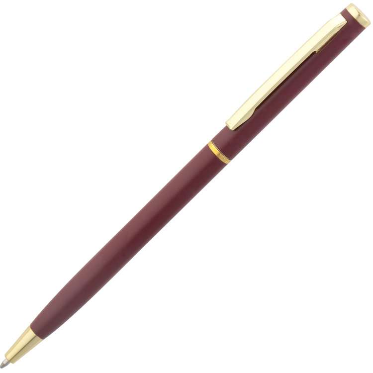 Блокнот Magnet Gold с ручкой, черно-бордовый