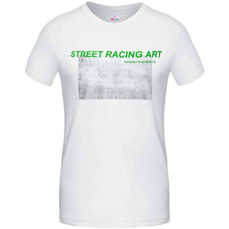 Футболка Street Racing Art, белая, размер XL