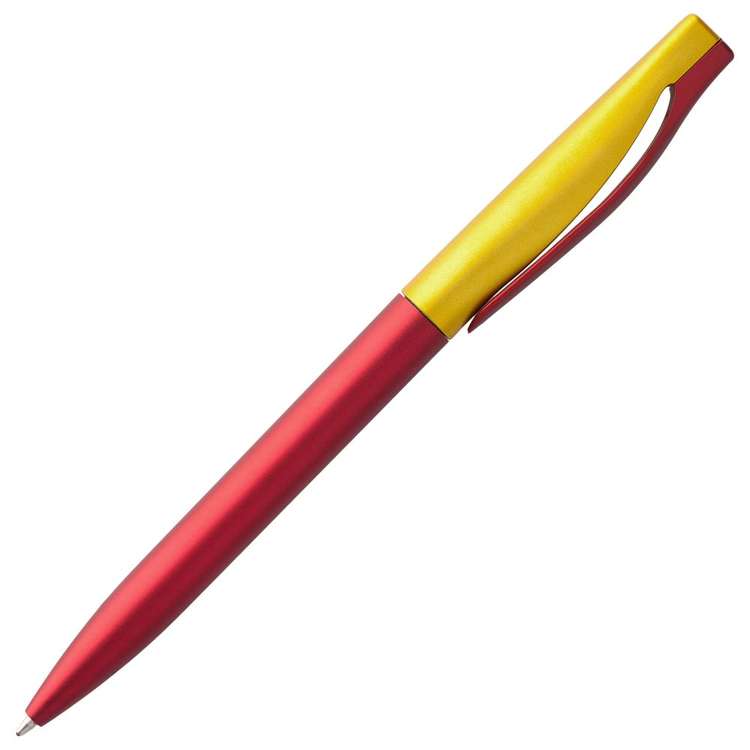 Ручка шариковая Pin Fashion, красно-желтый металлик