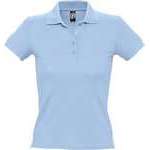 Рубашка поло женская PEOPLE 210, голубая