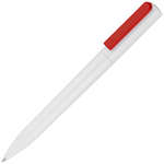 Ручка шариковая Split White Neon, белая с красным