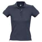 Рубашка поло женская PEOPLE 210, темно-синяя (navy)