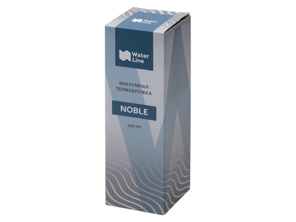 Вакуумная термокружка Noble с крышкой 360°,Waterline, черный (Р)
