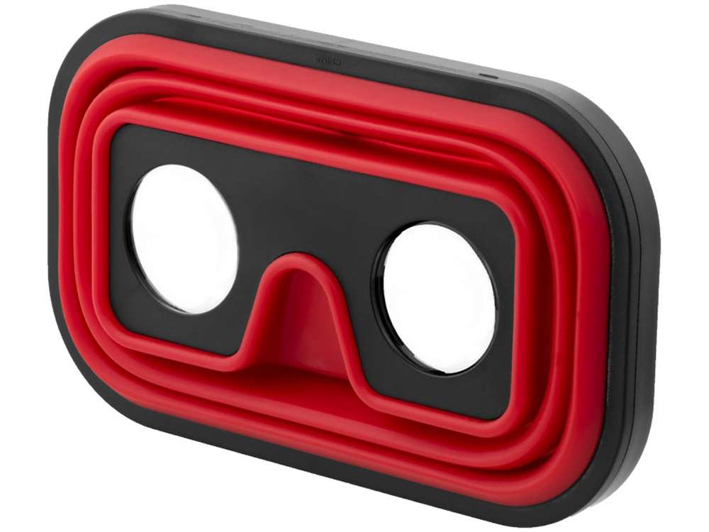 Складные силиконовые очки виртуальной реальности, красный/черный