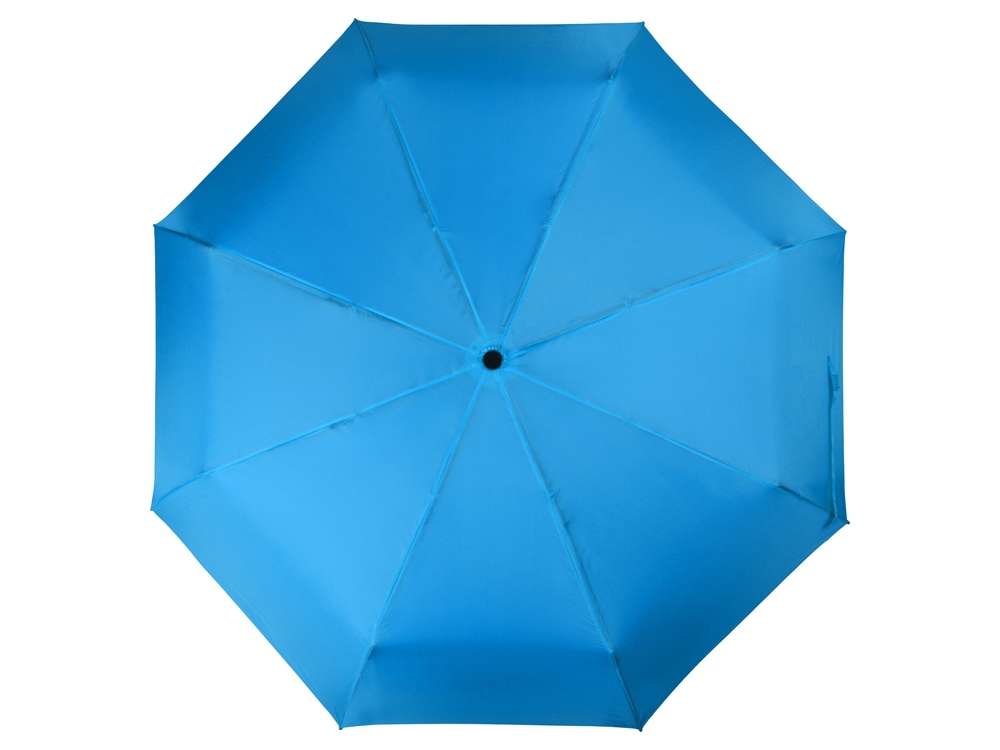Зонт складной Columbus, механический, 3 сложения, с чехлом, голубой