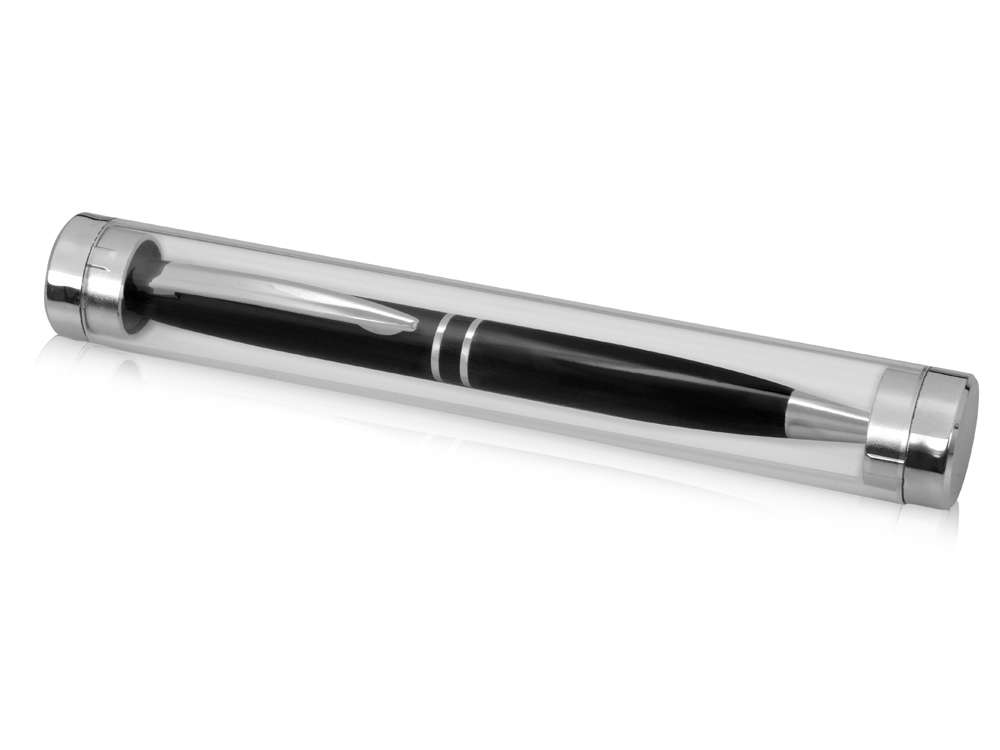 Тубус для 1 ручки Аяс, прозрачный/серебристый
