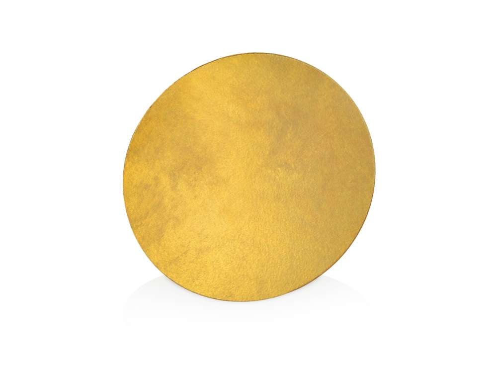 Значок металлический Круг, золотистый