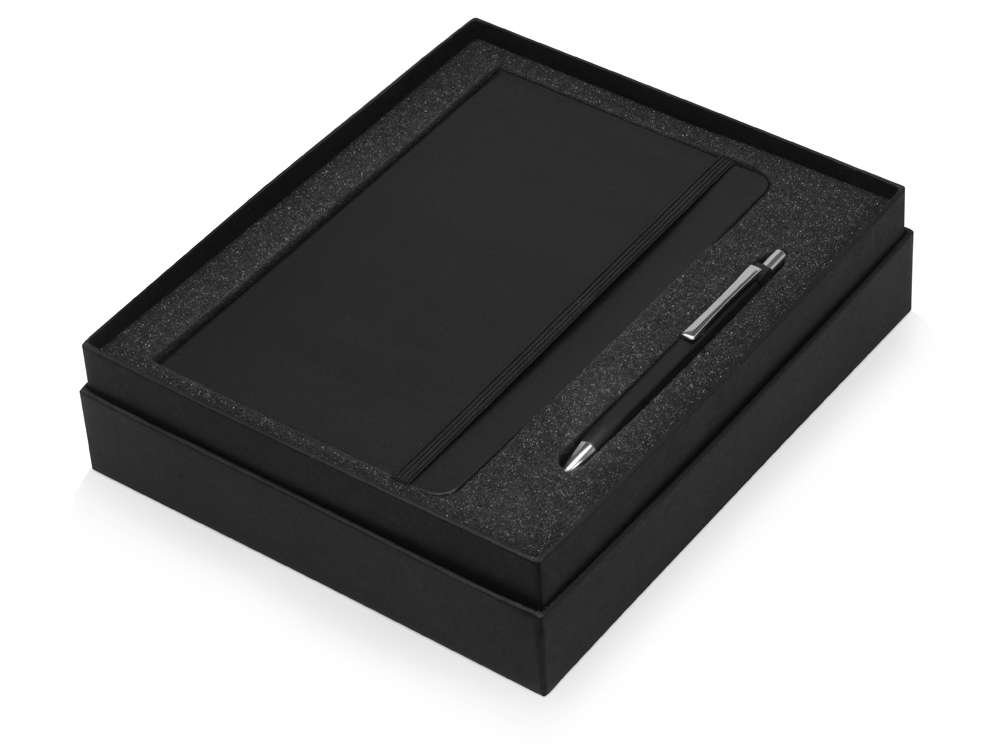 Подарочный набор Moleskine Hemingway с блокнотом А5 и ручкой, черный