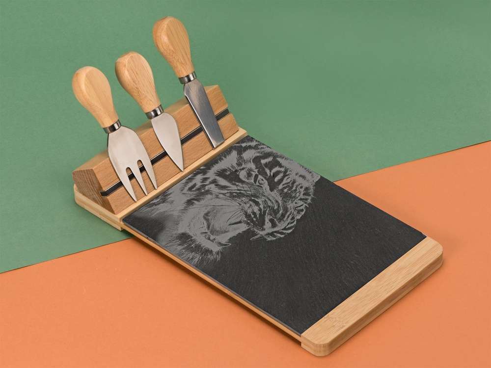 Набор для сыра из сланцевой доски и ножей Bamboo collection Taleggio