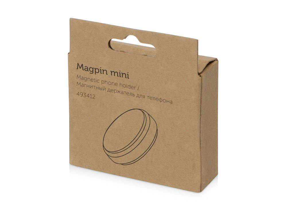 Магнитный держатель для телефона Magpin mini, черный/стальной