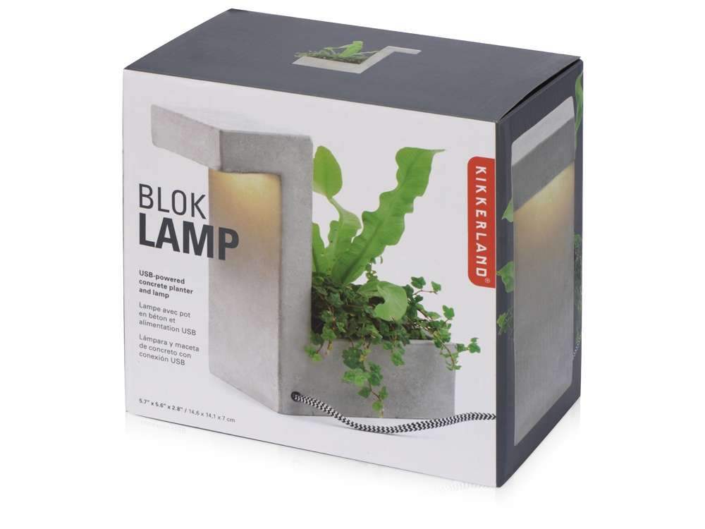 Настольная лампа из бетона Blok Lamp