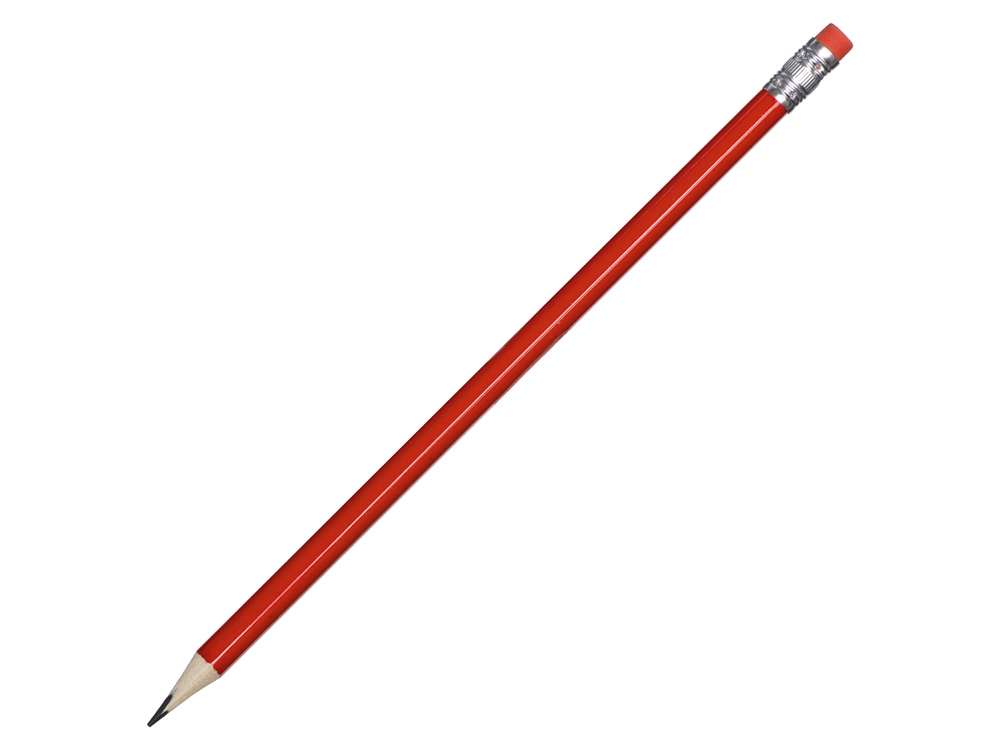 Трехгранный карандаш Графит 3D, красный