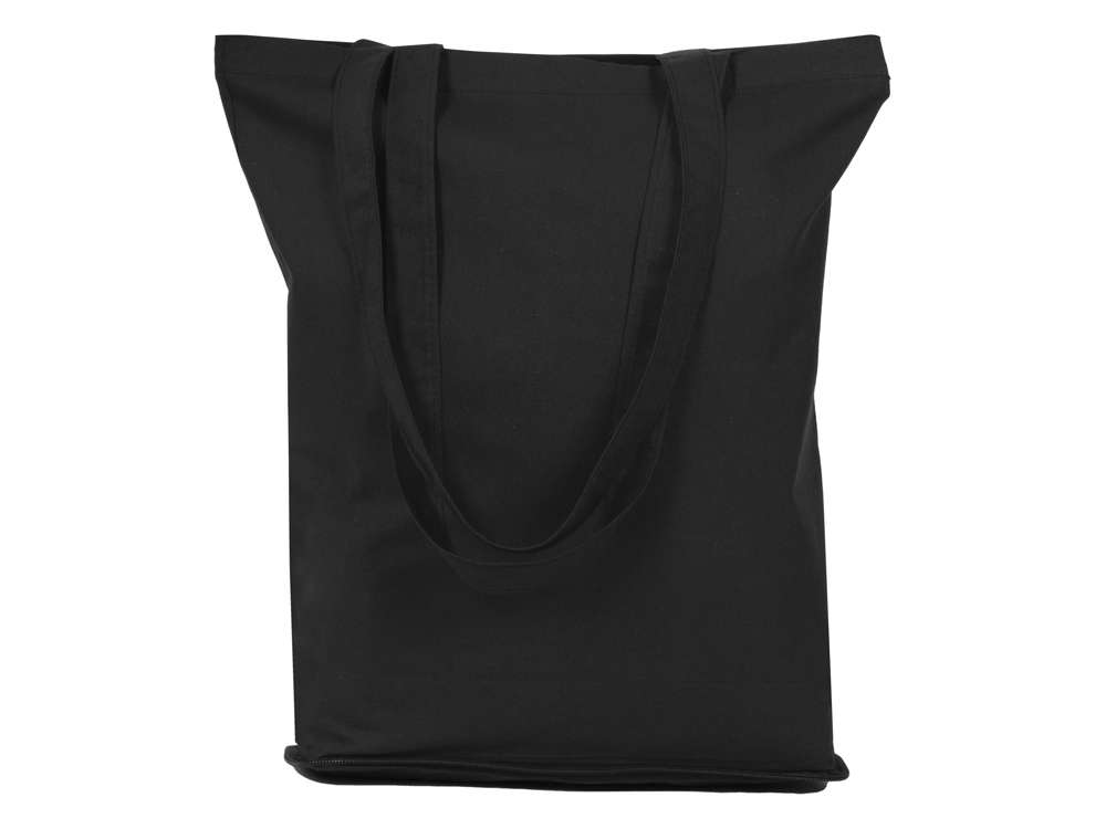 Складывающаяся сумка Skit из хлопка на молнии, черный