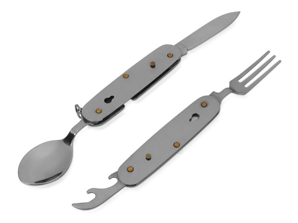 Приборы Camper 4 в 1 в чехле: вилка, ложка, нож, открывалка
