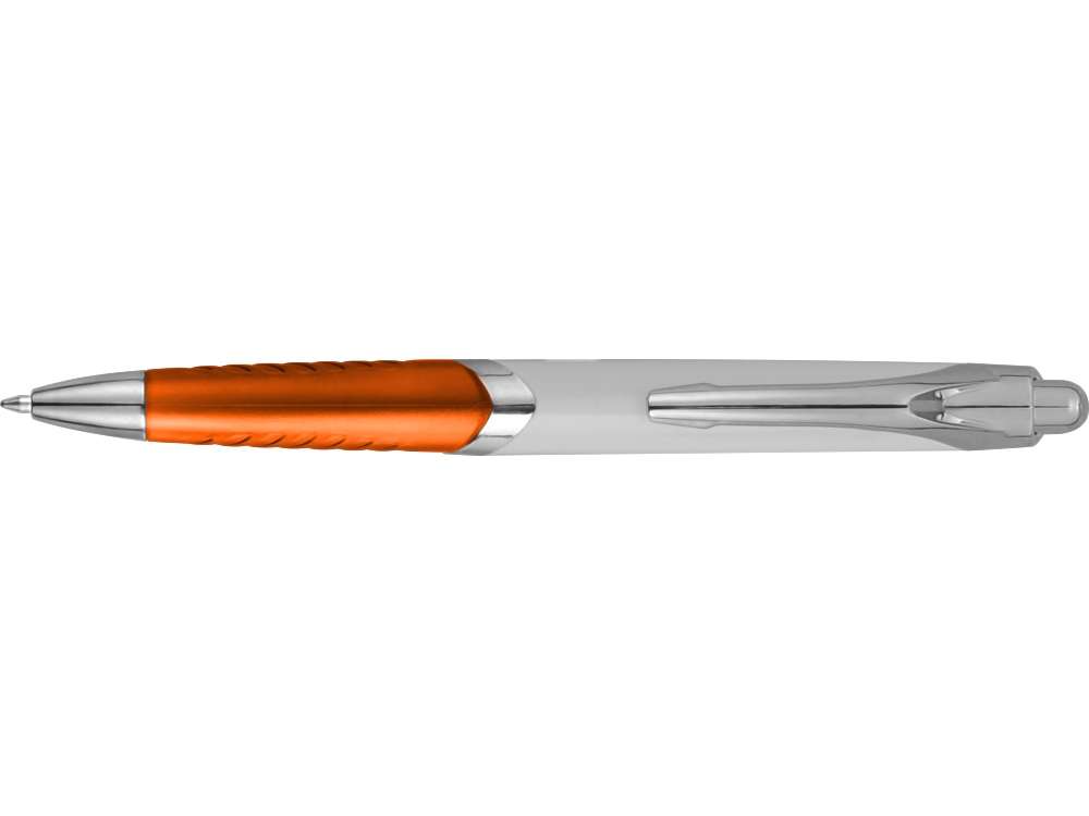 Ручка шариковая Призма, белый/оранжевый