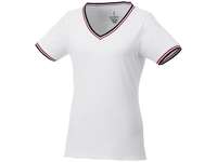 Женская футболка Elbert с коротким рукавом, белый/темно-синий/красный, размер 42-44