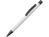 Ручка металлическая soft touch шариковая Tender, белый/серый