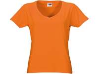 Футболка Heavy Super Club женская с V-образным вырезом, оранжевый, размер 48