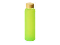 Стеклянная бутылка с бамбуковой крышкой Foggy, 600мл, зеленое яблоко
